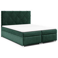 BOXBETT mit Bettkasten Trinity K-7 Bonellfederkern - Grün, Holz/Holzwerkstoff (200/200cm) - Best For Home