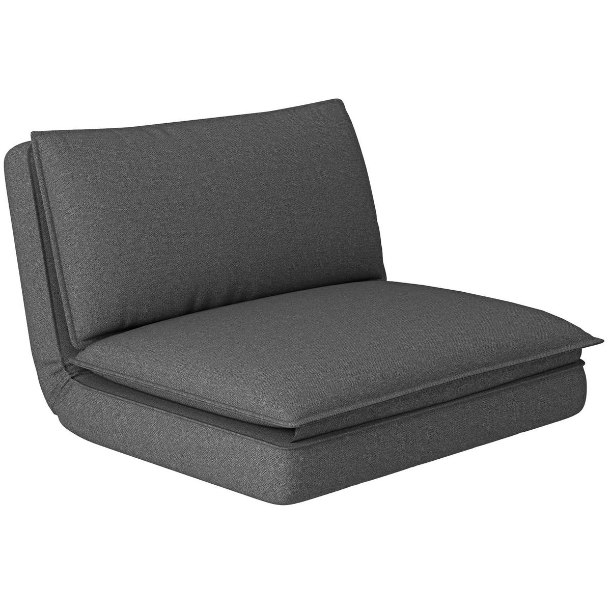 BODENSOFA 4-in-1 Klappbar Schlafsofa, Dunkelgrau - Dunkelgrau, Textil (76/71/75cm) - HOMCOM
