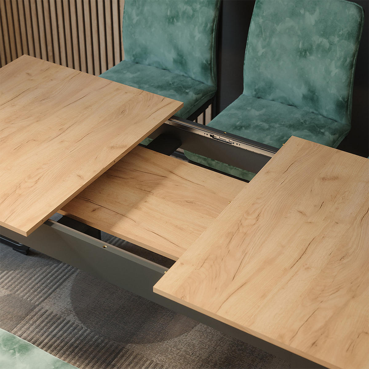 JÍDELNÍ STŮL Repose Antracit/zlatý dub - antracitová, kompozitní dřevo (80/180/76cm) - Vicco