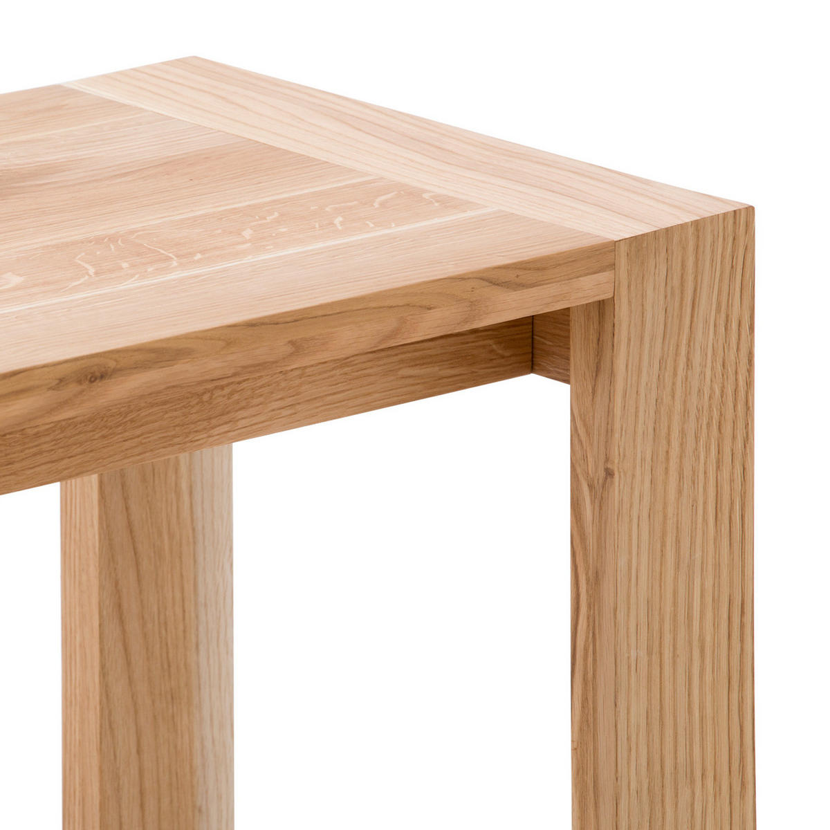 SITZBANK - Eiche massiv - Eichefarben, Holz (185/45/39cm) - home24