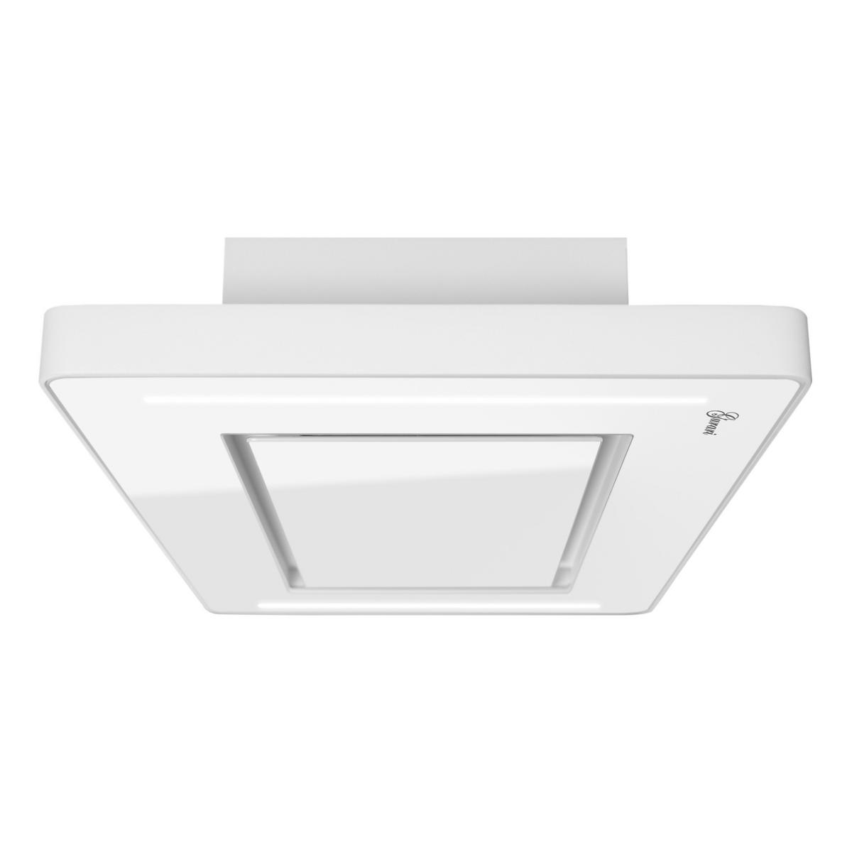 DUNSTABZUGSHAUBE-DECKENHAUBE GCH 790 WH Diamond 90 cm Wei& Umluft 850 m³/h - Weiß, Glas/Metall (89.5/17/53cm) - Gurari