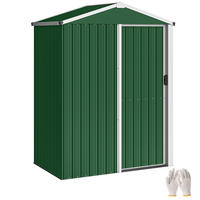 GARTENHAUS 1, 1 m² ,aus Stahl mit abschließbarer Schiebetür 136 x 87 x 179 cm ,grün - Grün, Metall (87/179/136cm) - Vallsero