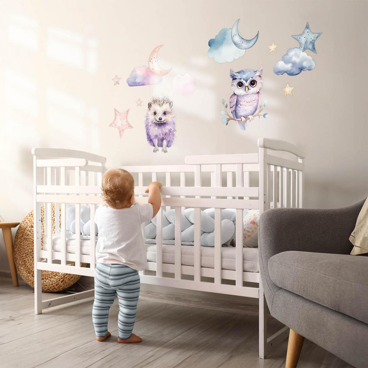 WANDAUFKLEBER 80x106cm - Magische Naturtiere - Multicolor, Kunststoff (80/106/0.1cm) - Wallfluent