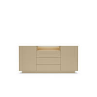 KOMMODE PORTA 176,4/83/39,5cm mit 3 Schubladen 2 Türen Beige - Eichefarben/Beige, Holzwerkstoff (176.4/83/39.5cm) - MASSENO