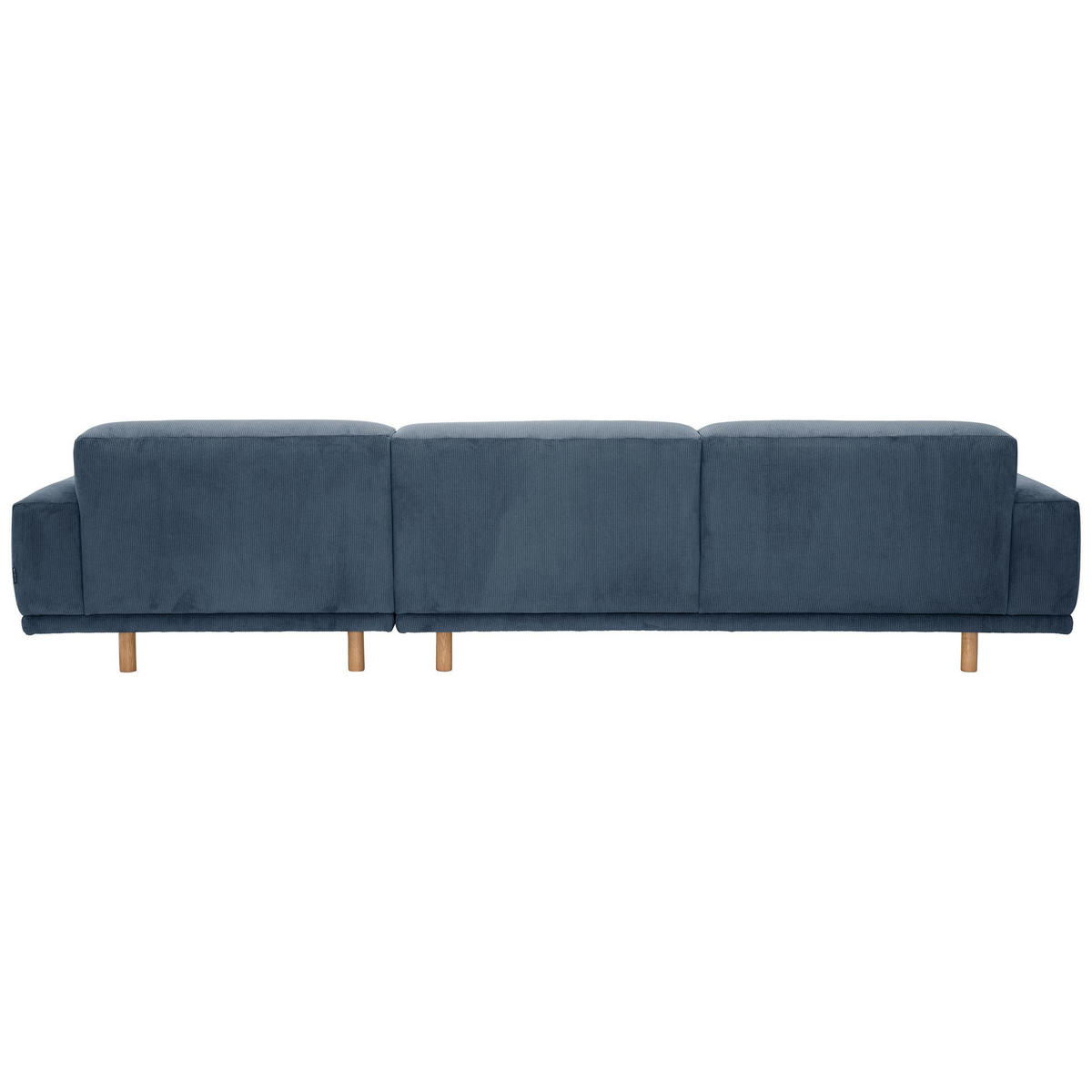 ECKSOFA mit Longchair rechts Kattryna Cordstoff blau - Blau, Kunststoff (133/283cm) - 58aufmkessel