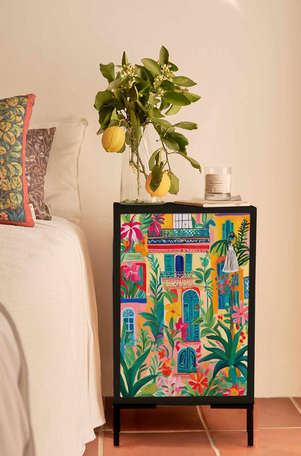 NACHTTISCH aus MDF mit PARADISE - Grün, Holzwerkstoff (30/65/40cm) - RNT By Really Nice Things