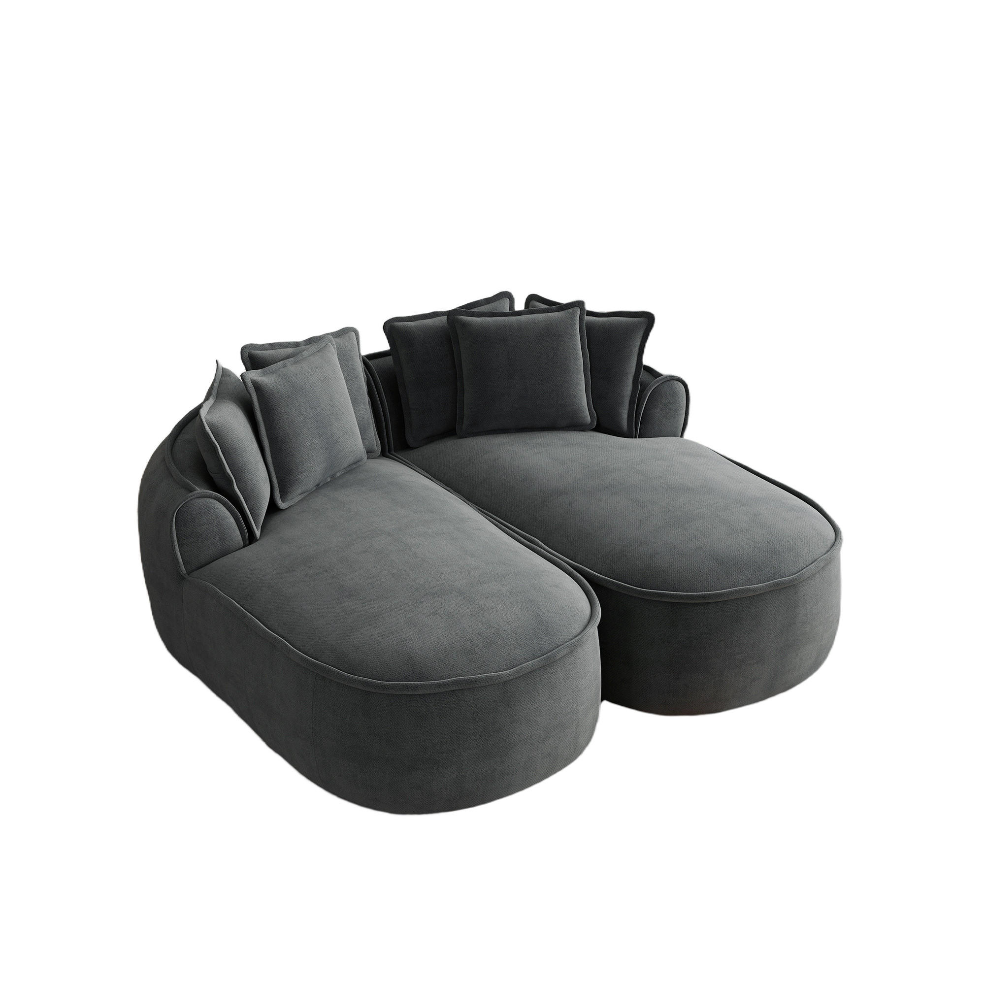 ComfortXL Schlafsofa Grau 164x67x184 cm