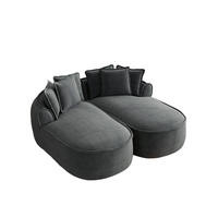 SCHLAFSOFA DE-34260 modular Grau - Grau, Textil (164/67/184cm) - ComfortXL