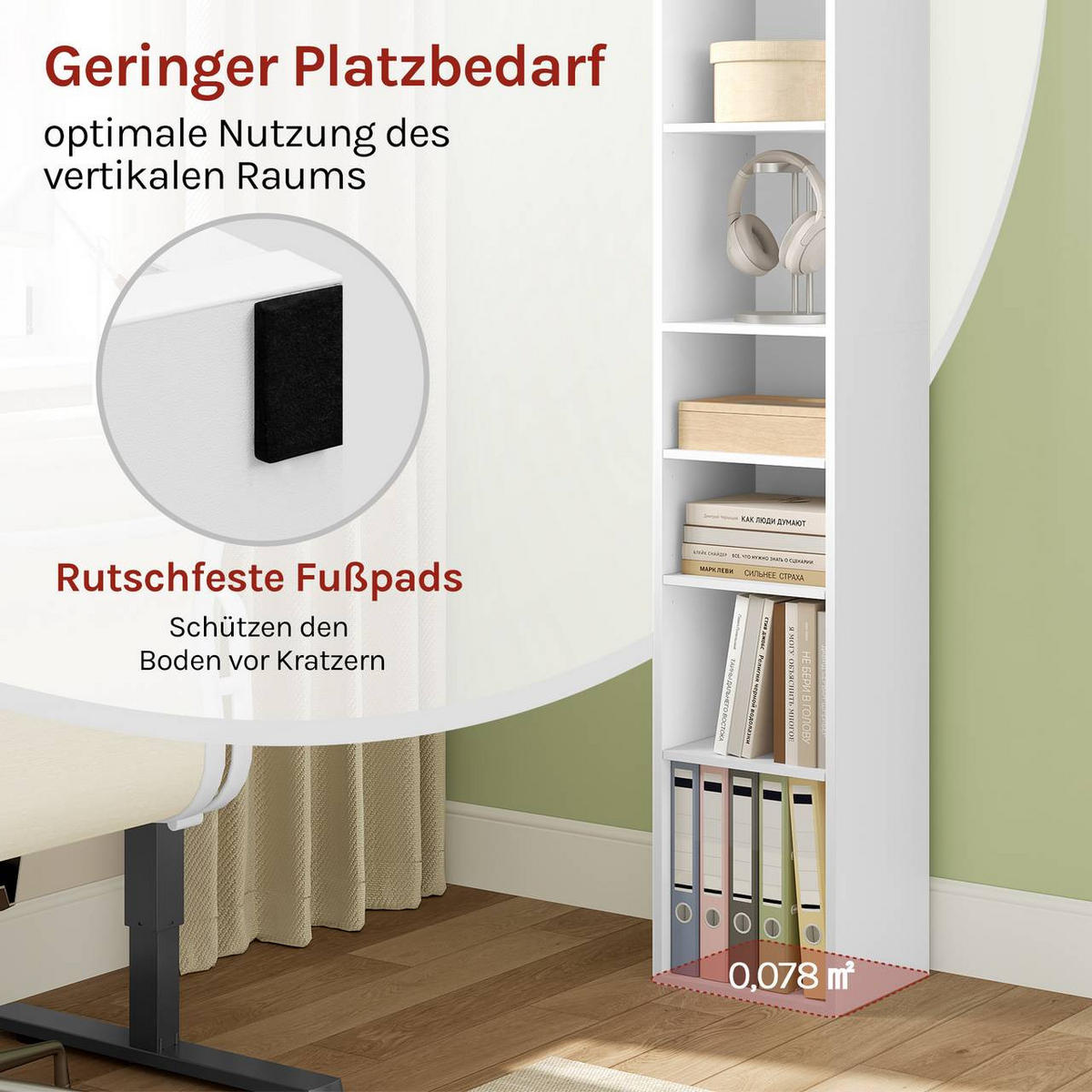 BÜCHERREGAL mit 7 Würfeln, 30x26x178,5 cm, Weiß - Weiß, Holzwerkstoff (30/178.5/26cm) - Woltu