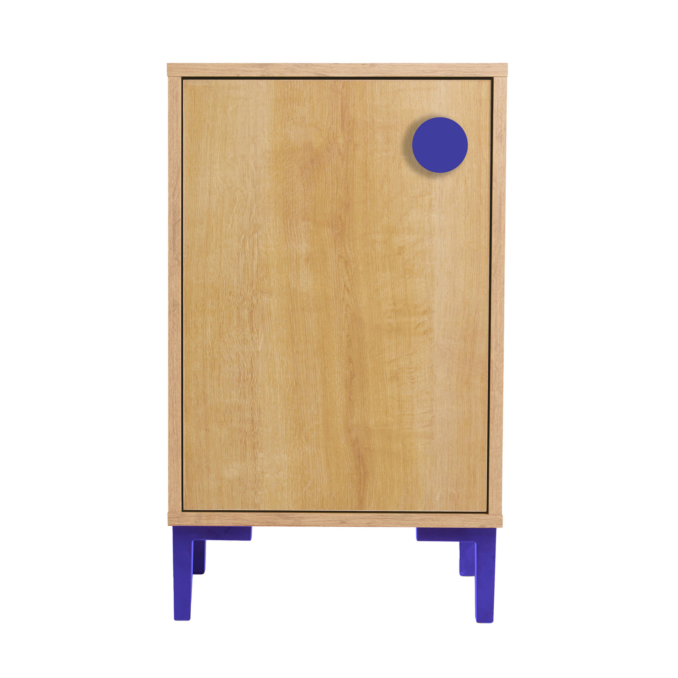 RNT By Really Nice Things Nachttisch Eiche Artisan, Blau 40x65x30 cm