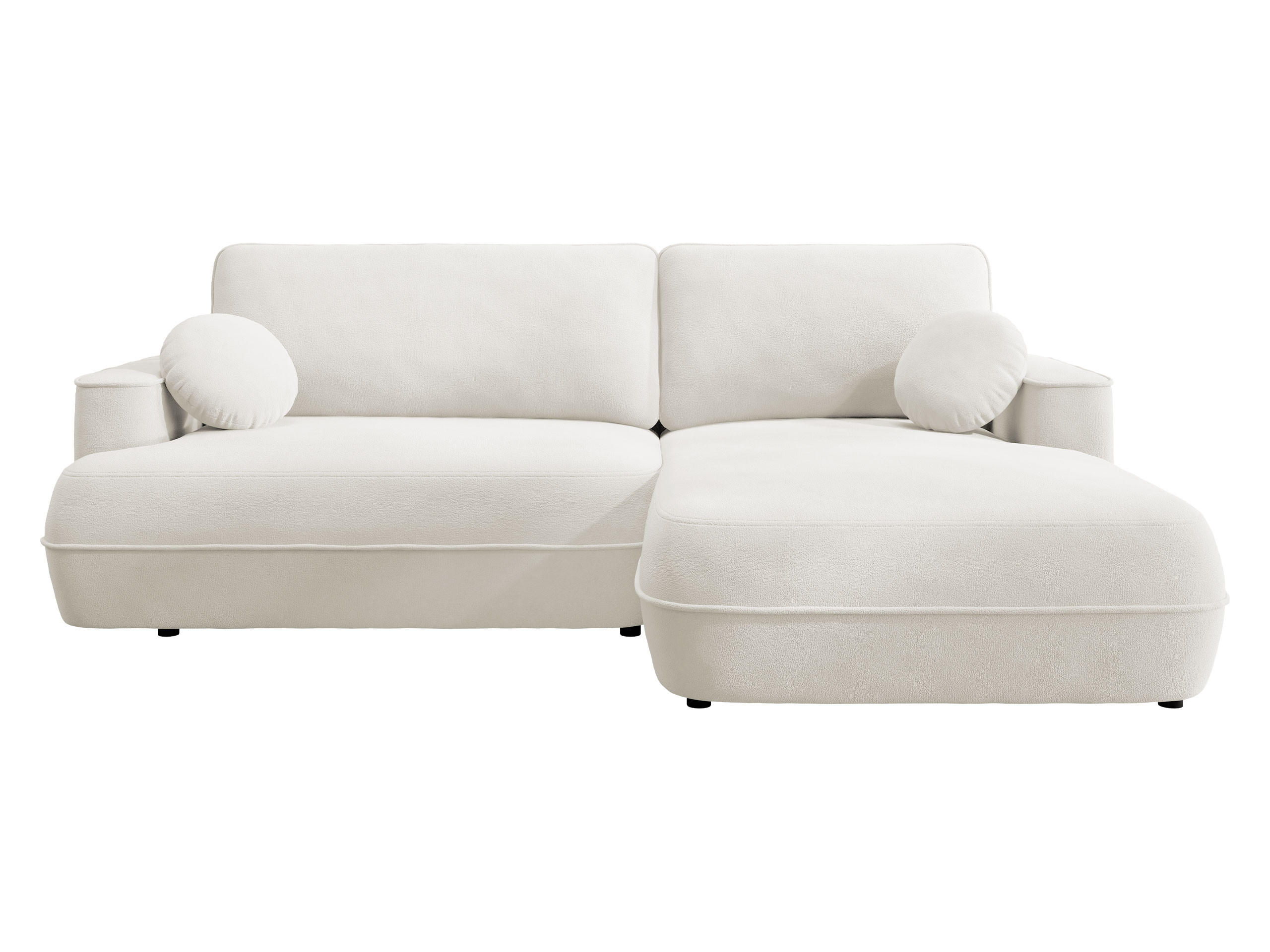 ECKSOFA Fuego L, Seite: Rechts - Hellbraun/Schwarz, Holz/Kunststoff (260/168cm) - MIRJAN24