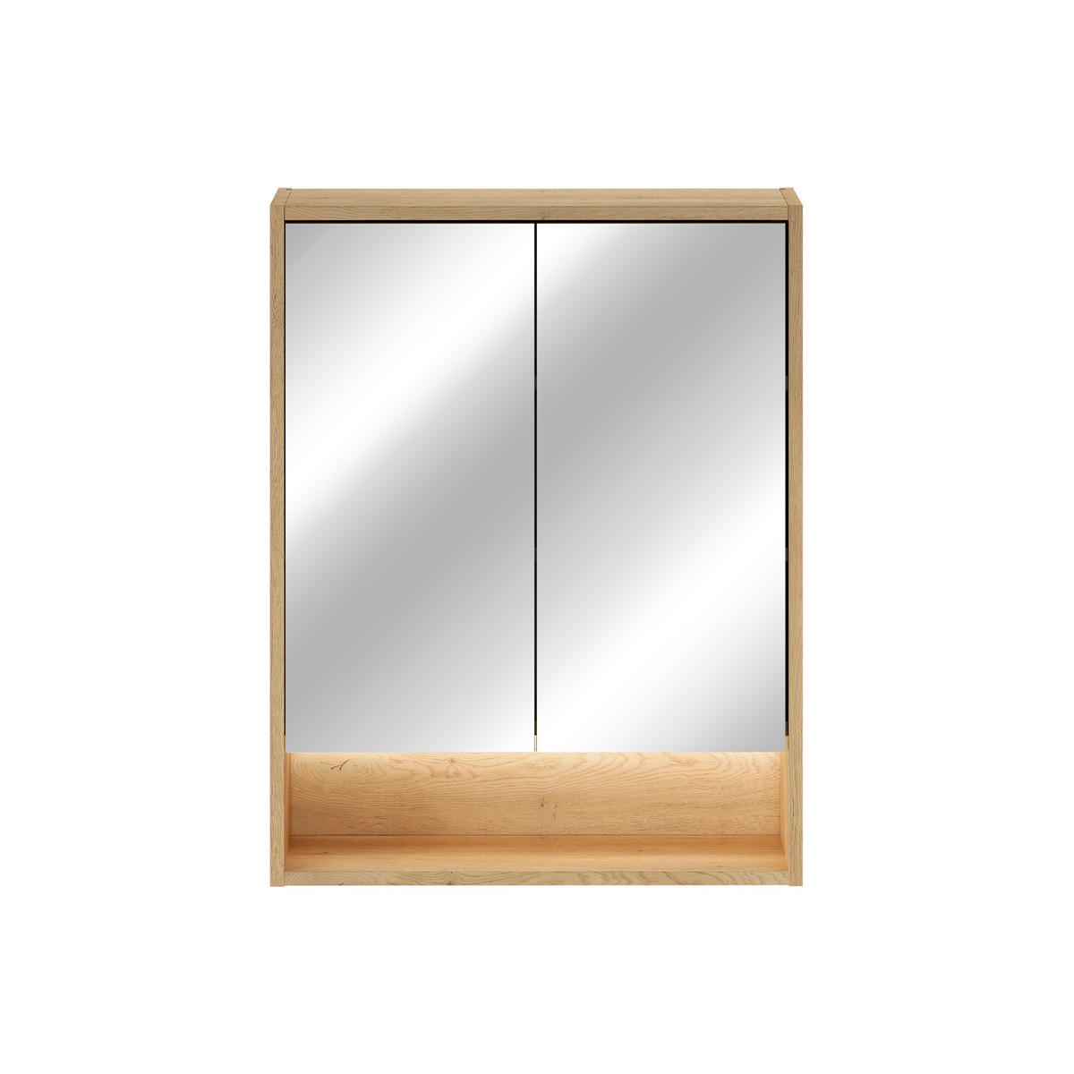 ELEMENT S OGLEDALOM Edmé Drvo - smeđa, drvni materijal (60/76.8/18.8cm) - Petits-meubles