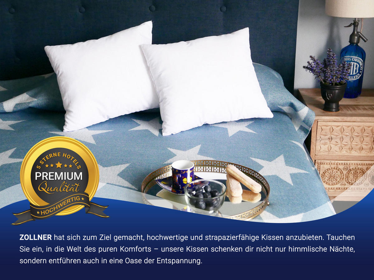 KISSEN, 2er-Set, 35x40 cm, 50% Polyester, 50% Baumwolle, Weiß - Weiß, Textil (35/40cm) - Zollner