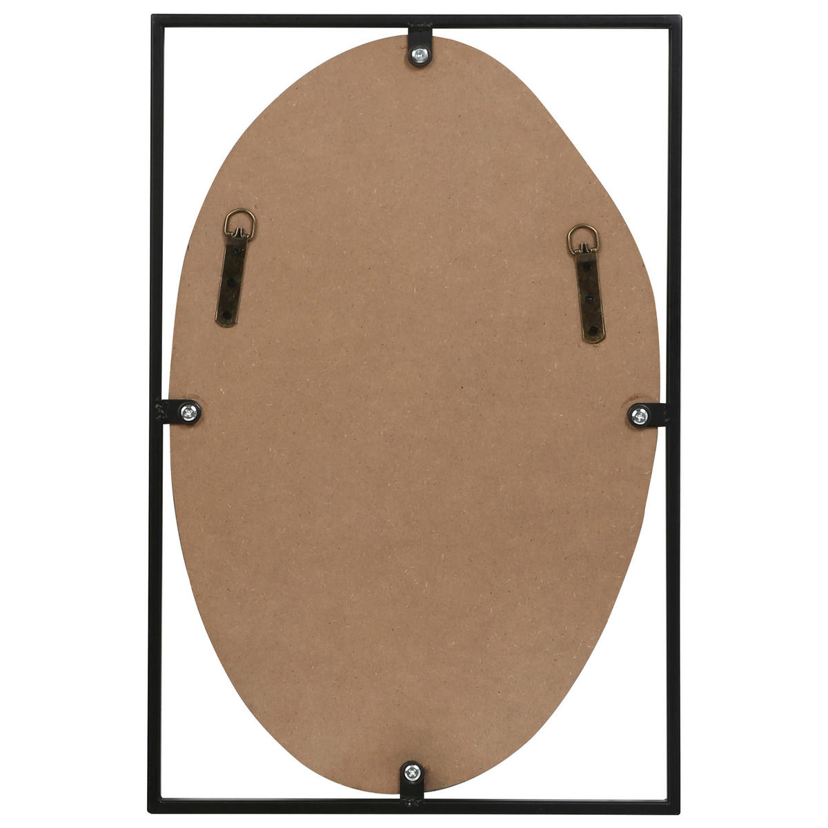 WANDSPIEGEL 40/60 cm Metall Schwarz Nibelle - Schwarz, Metall (40/60/1cm) - Beliani