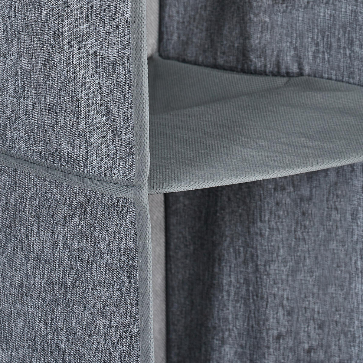 ZÁVESNÉ regály do skrine - sivá, textil/plast (30cm) - Relaxdays
