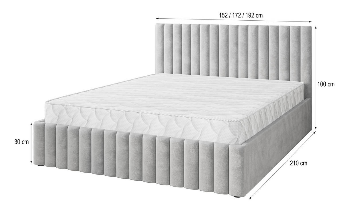 POLSTERBETT CARMIA 180x200 cm mit Bettkästen - Blau - Blau, Holz (192/200cm) - MASSENO