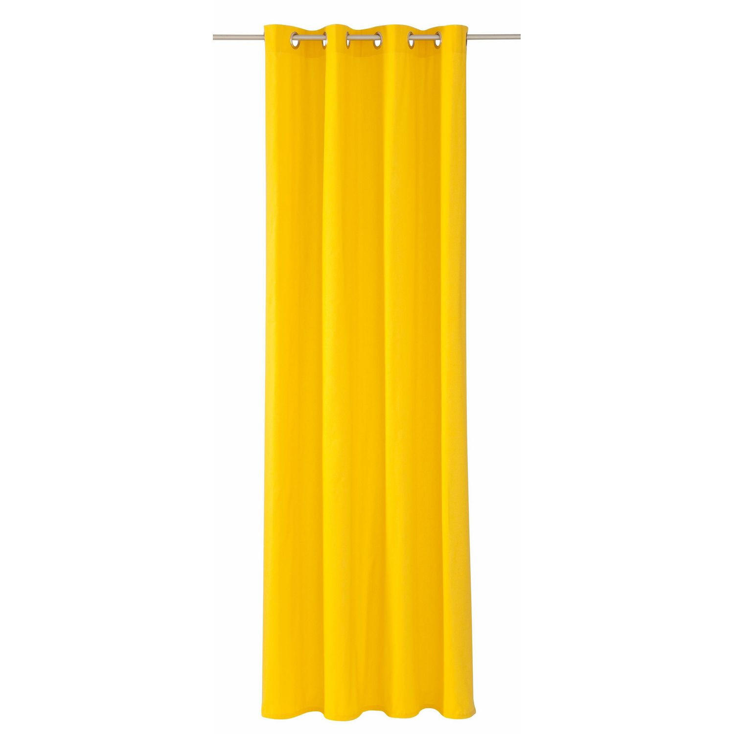 ÖSENVORHANG DOVE Blickdicht - Dunkelgelb, Textil (140/0.5/245cm) - Tom Tailor