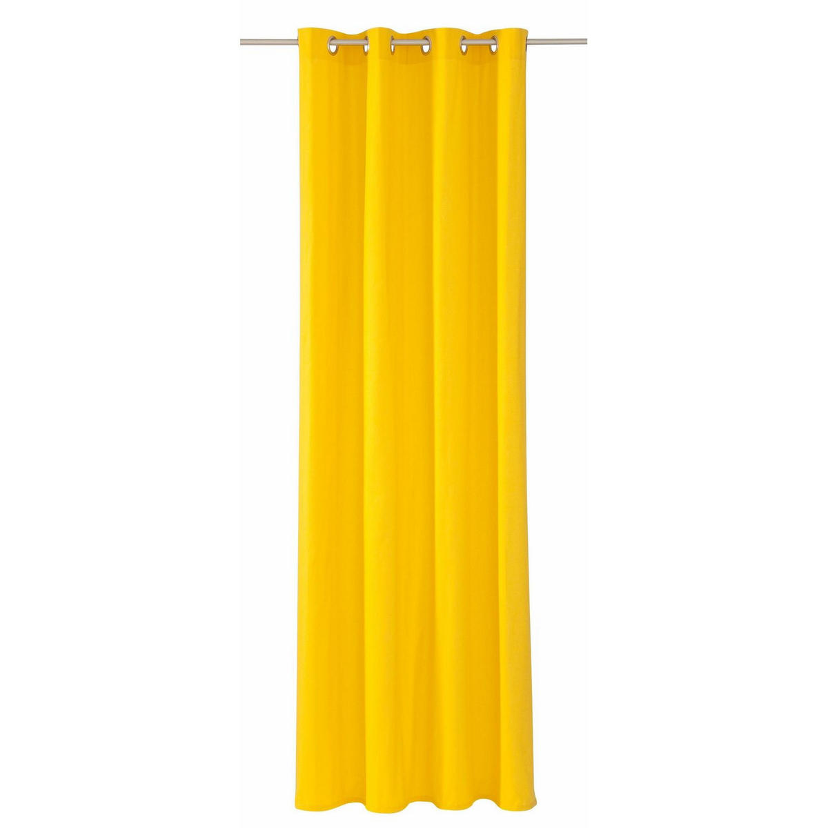 ÖSENVORHANG DOVE Blickdicht - Dunkelgelb, Textil (140/0.5/245cm) - Tom Tailor