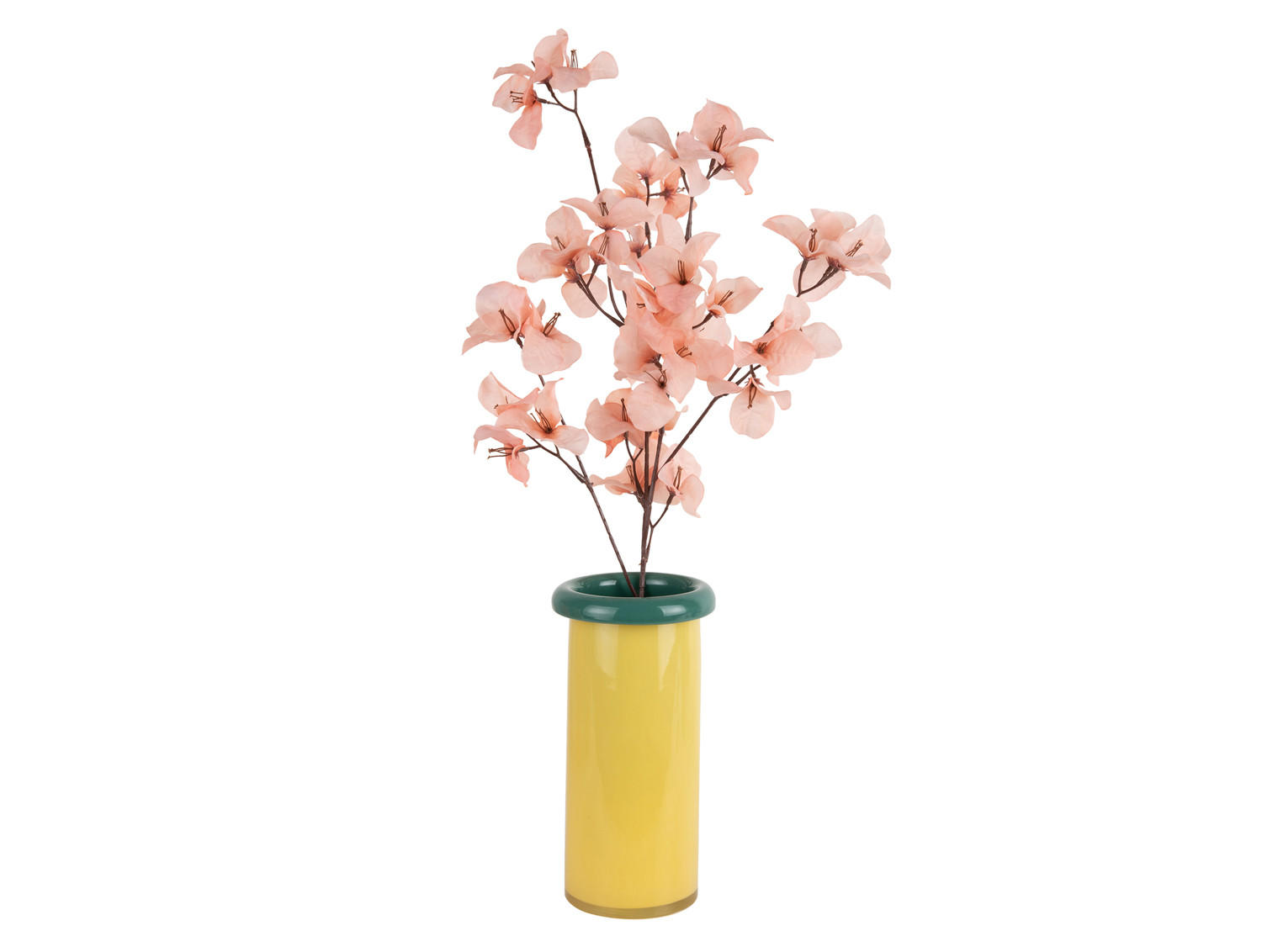 VASE Plegado S Gelb 12/12/23.5 cm - Gelb, Glas (23.5cm) - Present Time
