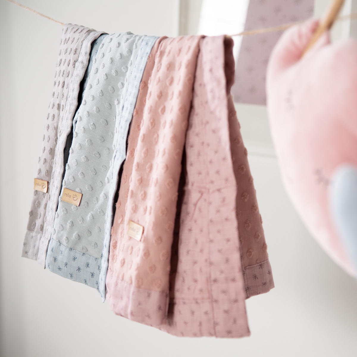 BABYDECKE 80 x 80 cm Lil Planet rosa - Altrosa, Textil (80/80cm) - Roba