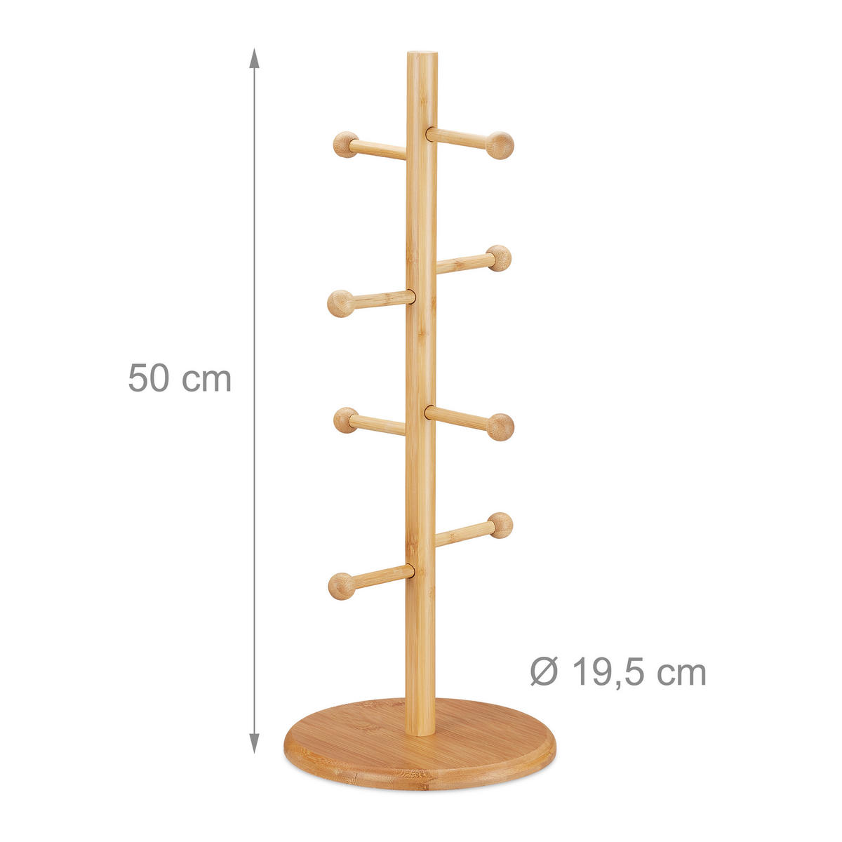 BREZELSTÄNDER - Hellbraun, Holz (19.5/50/19.5cm) - Relaxdays