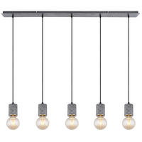 HÄNGELEUCHTE Silber Gemustert Höhenverstellbar - Silberfarben, Metall (115/10/120cm) - Globo Lighting