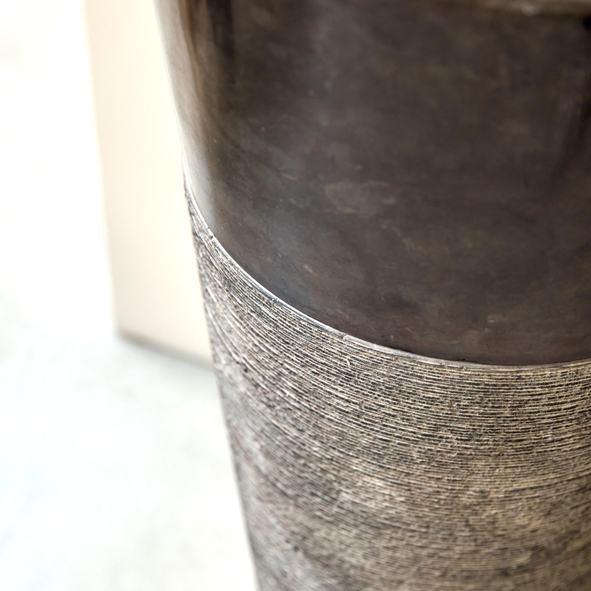 WASCHBECKEN Koni Grau aus Marmor - Grau, Stein (40/90/40cm) - Tikamoon