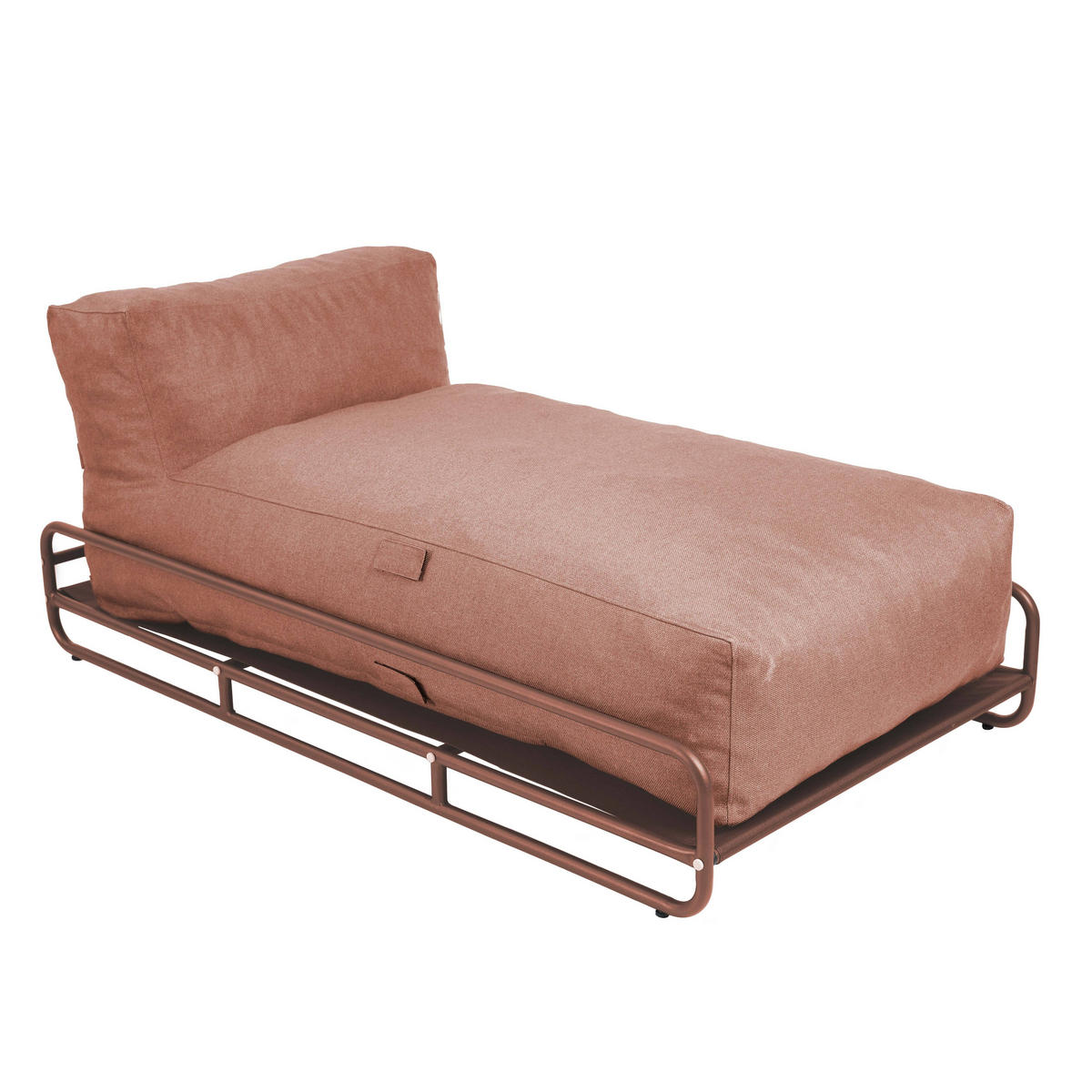 GESTELL für Chaiselongue, terrakotta - Braun, Metall (94/30/171cm) - Oviala