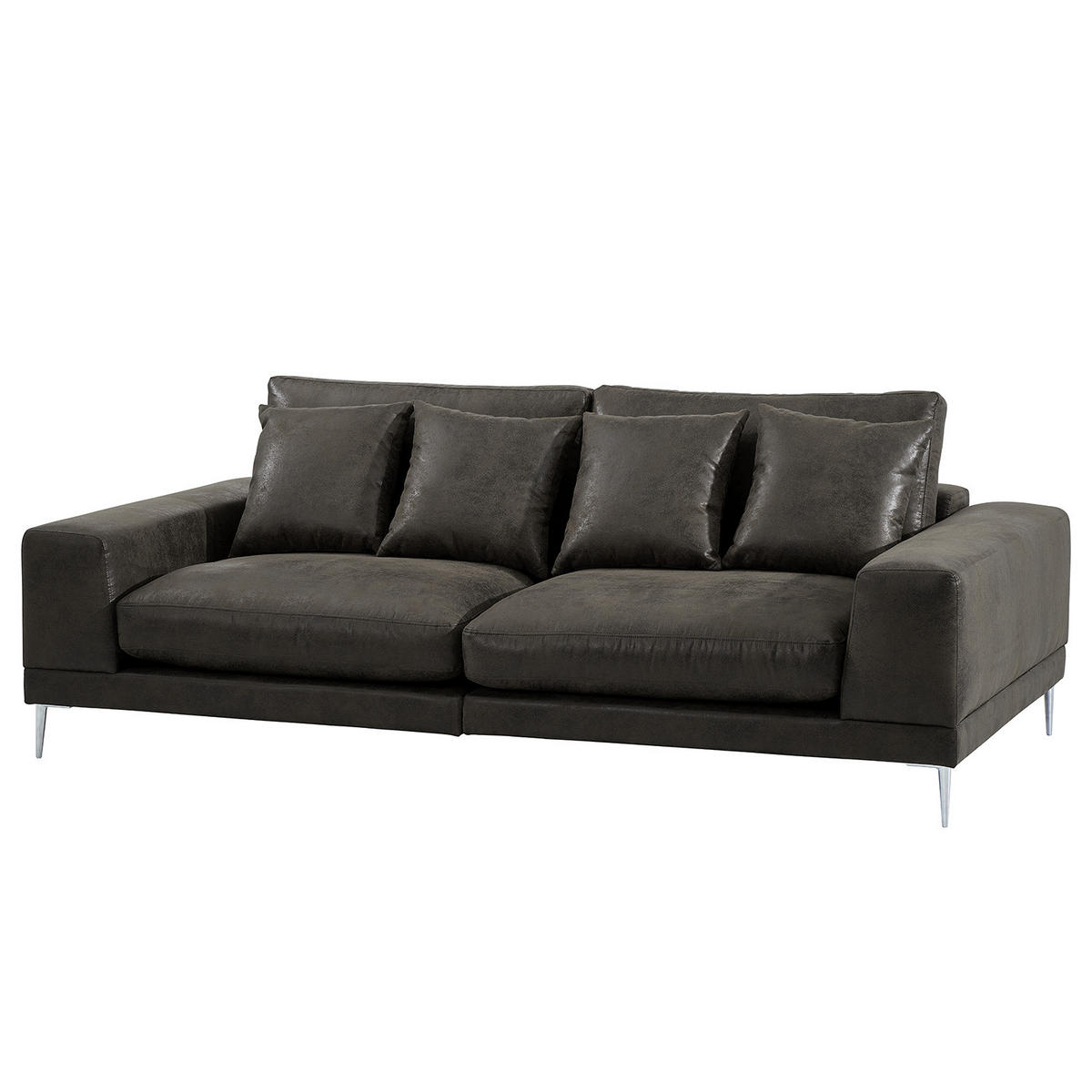 3-SITZER SOFA - Anthrazit, Textil (243/92/103cm) - home24