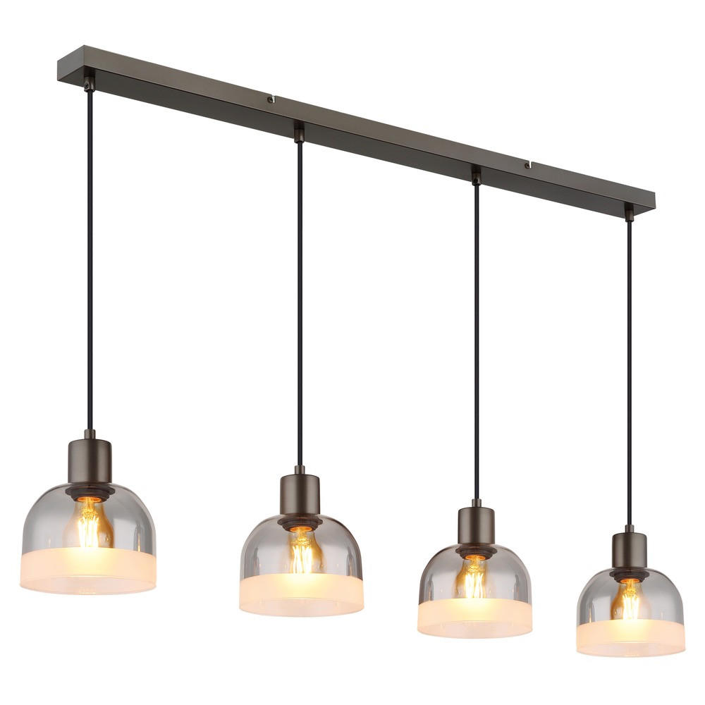 HÄNGELEUCHTE KAIRO - Schwarz, Glas (105/15/120cm) - Globo Lighting