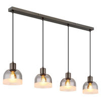 HÄNGELEUCHTE KAIRO - Schwarz, Glas (105/15/120cm) - Globo Lighting