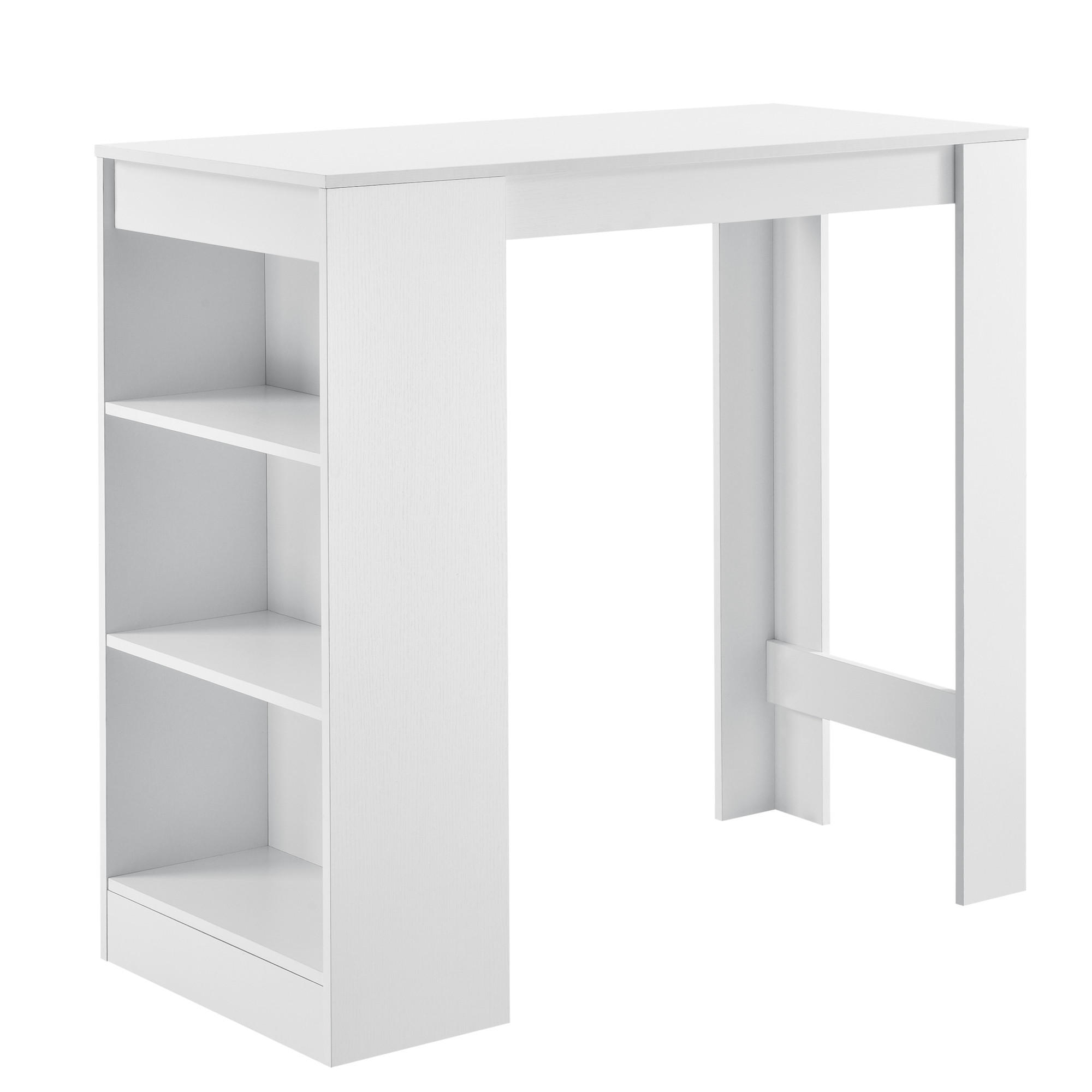 BARTISCH Kouvala - Weiß, Holzwerkstoff (110/103/50cm) - [en.casa]