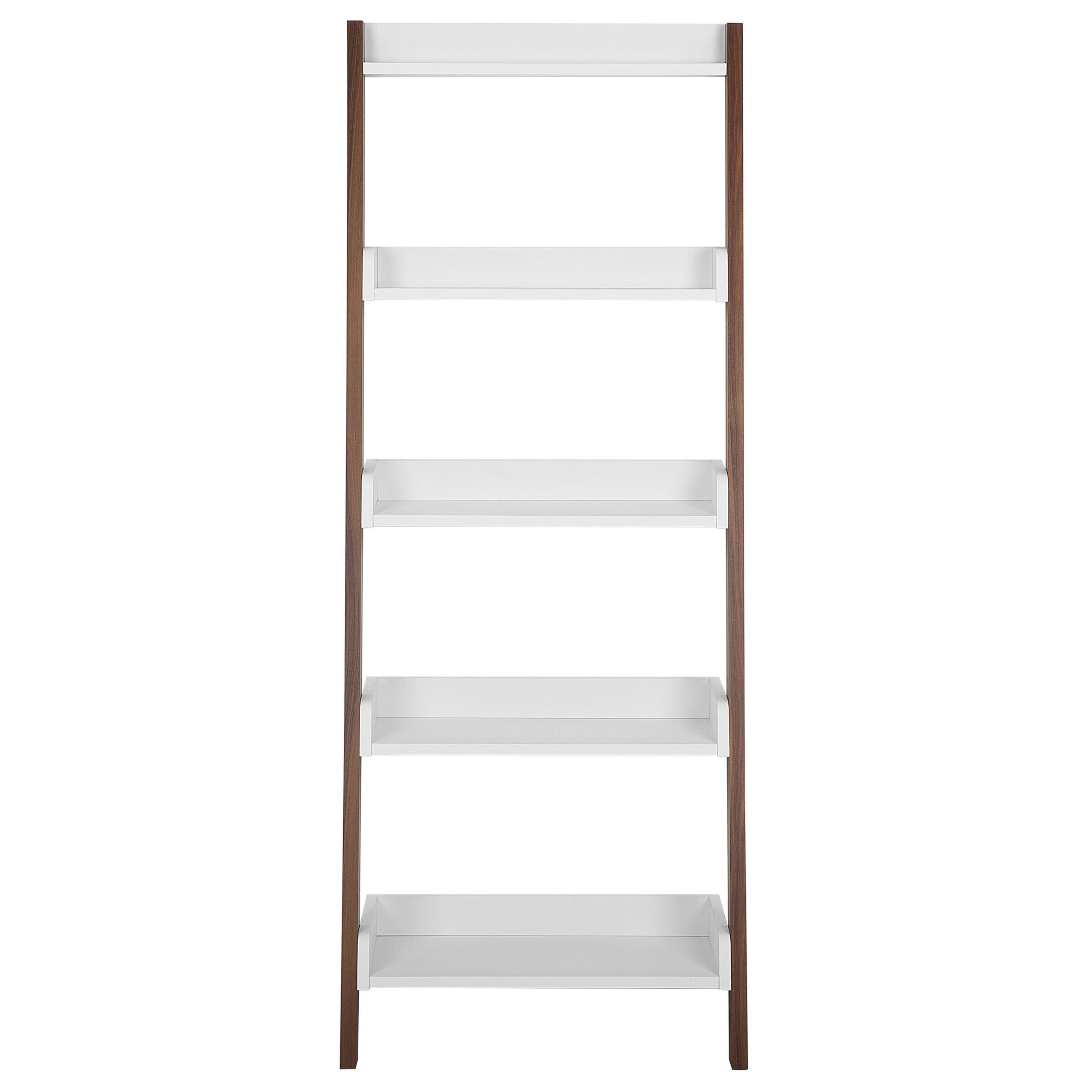 BÜCHERREGAL 5 Fächer Mobile Trio - Weiß, Holzwerkstoff (65/164/32cm) - Beliani