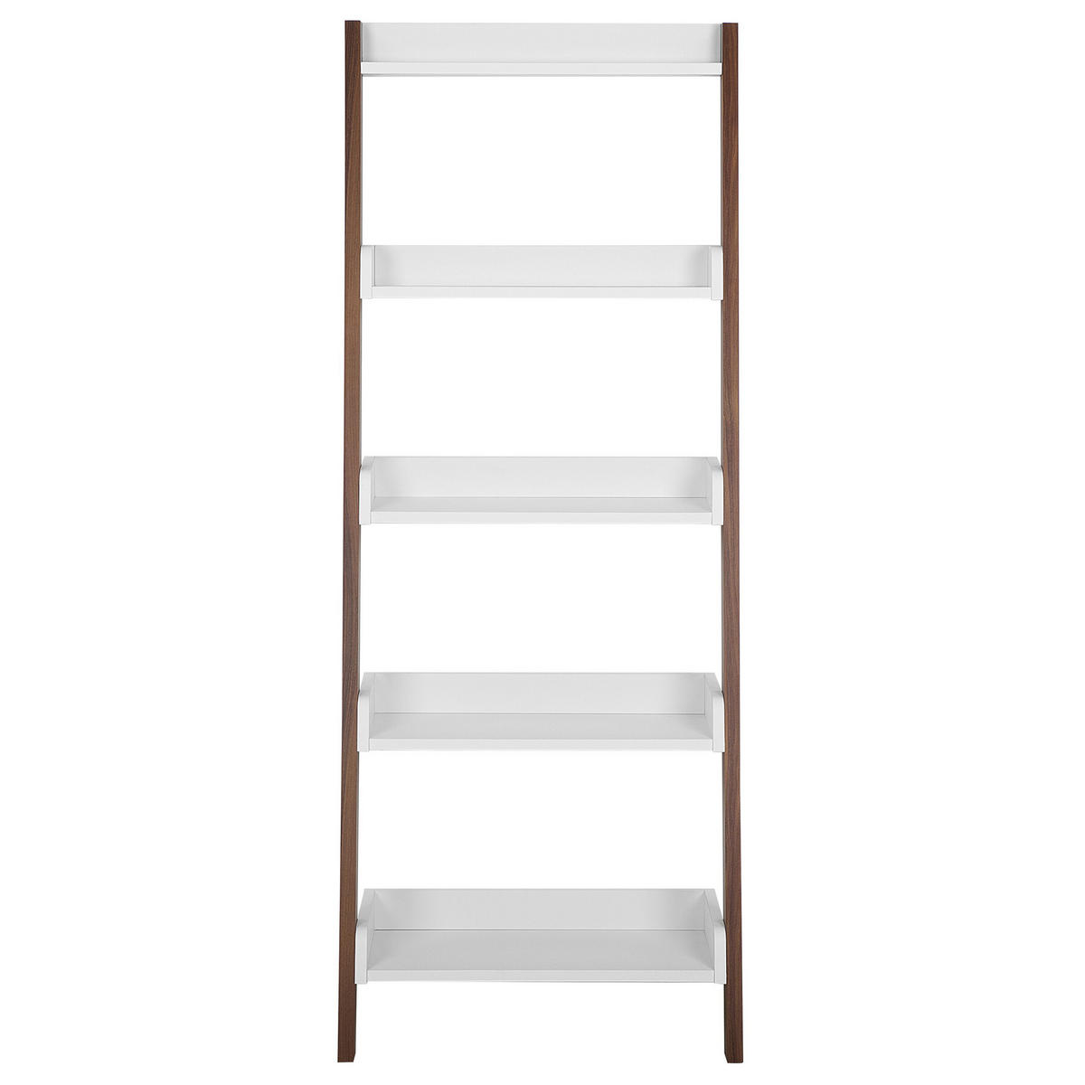 BÜCHERREGAL 5 Fächer Mobile Trio - Weiß, Holzwerkstoff (65/164/32cm) - Beliani