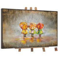 GEMÄLDE Sommerregen Schattenfugenrahmen Grau 120x80 cm - Grau, Holz (120/80cm) - YS-art gallery