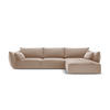ECKSOFA rechts Kaelle aus Samt beige 4 Sitzplätze - Beige, Textil (171/308cm) - Micadoni
