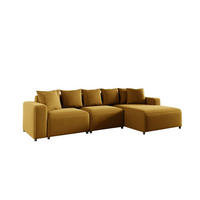 ECKSOFA Megan In Salvador - Honig, Holzwerkstoff/Textil (331/165cm) - Fun Möbel