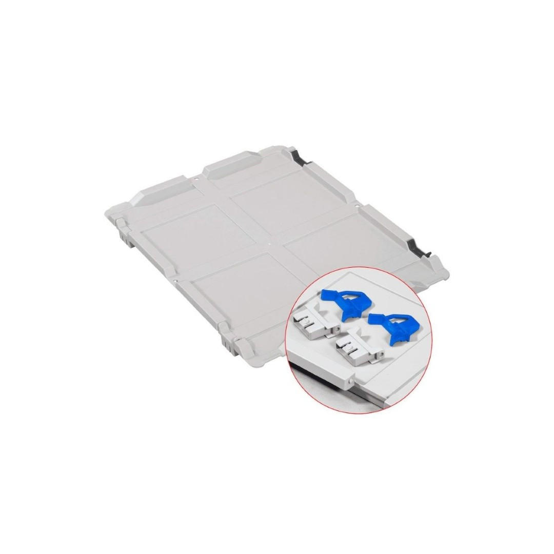 EUROBOX 3x Nextgen Economy Mit Scharnierdeckel Grau/BlauGriffe Offen 65 Liter - Blau, Kunststoff (40/32/60cm) - PROREGAL