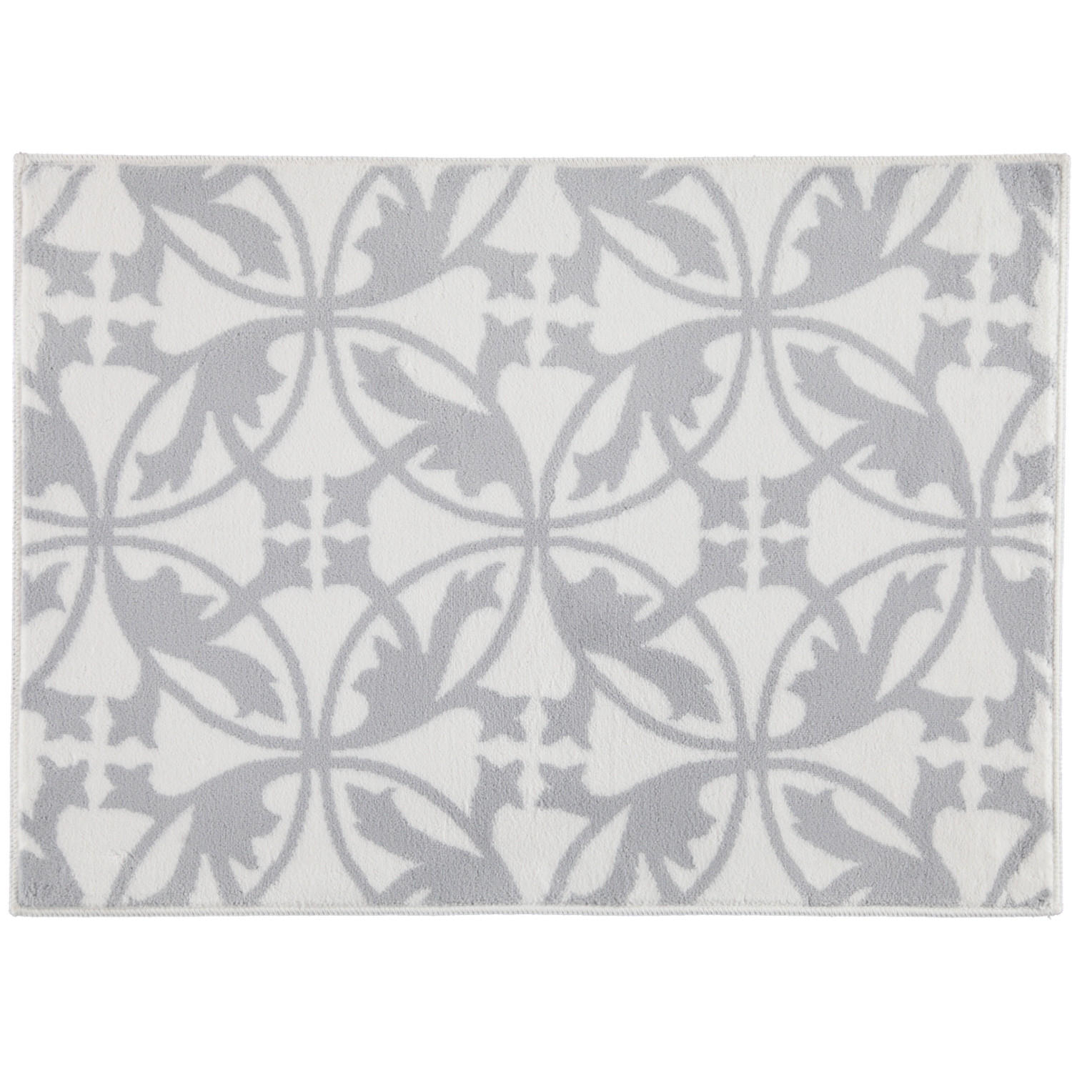 BADEMATTEN MAURO WEISS-KIESEL - 1469 - Grau, Textil (50/70cm) - Rhomtuft