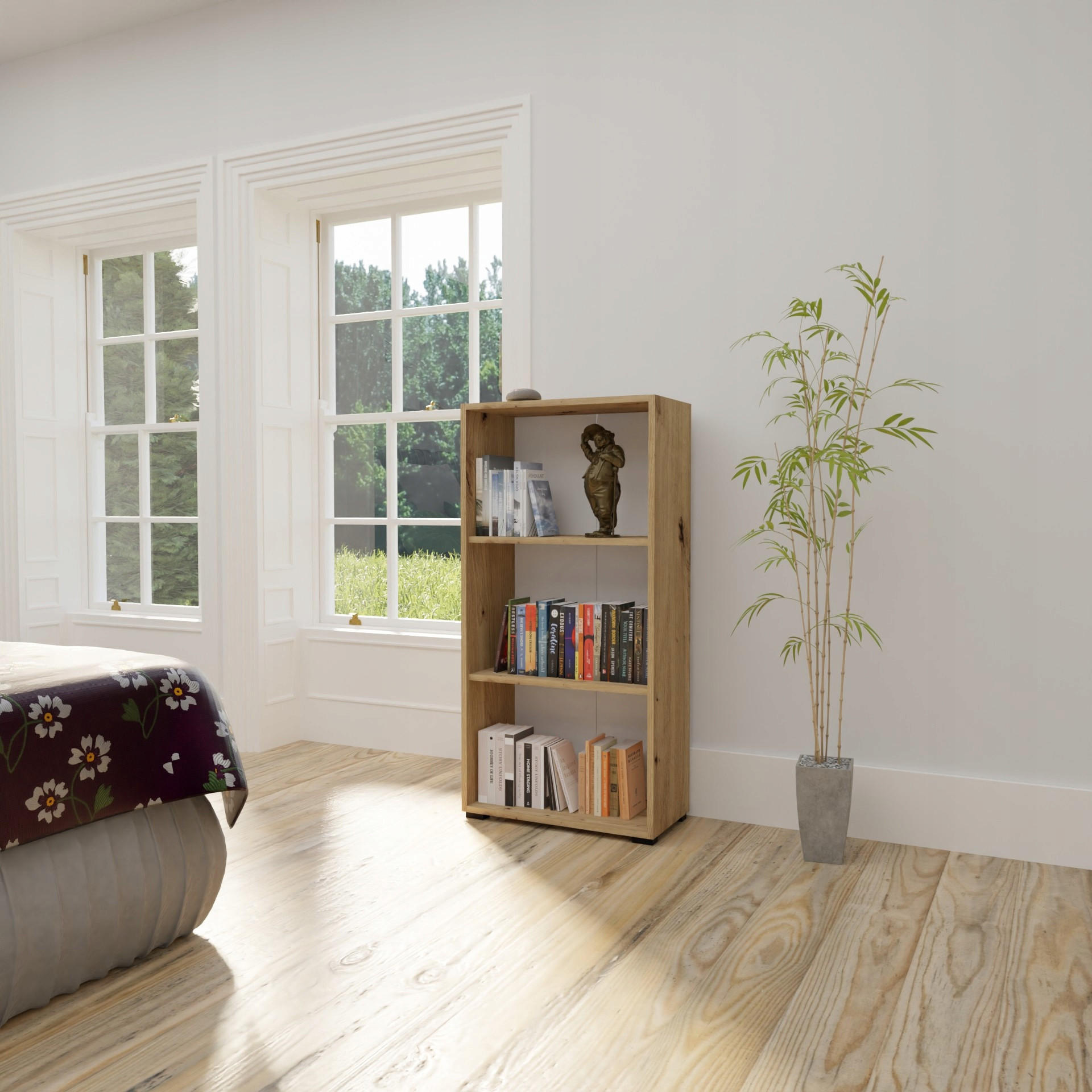 Thumbnail - Matkam Möbel Büroregal, Eiche Artisan, Holzwerkstoff, 60x120x30 cm, Wohnzimmer, ,