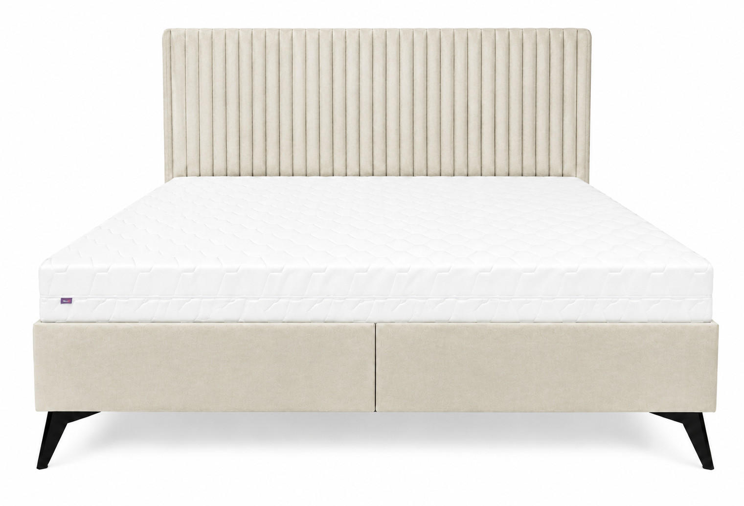 POLSTERBETT COMO 160x200 cm mit Taschenfederkernmatratze H2 – Beige - Beige, Textil (160/200cm) - MebleHot