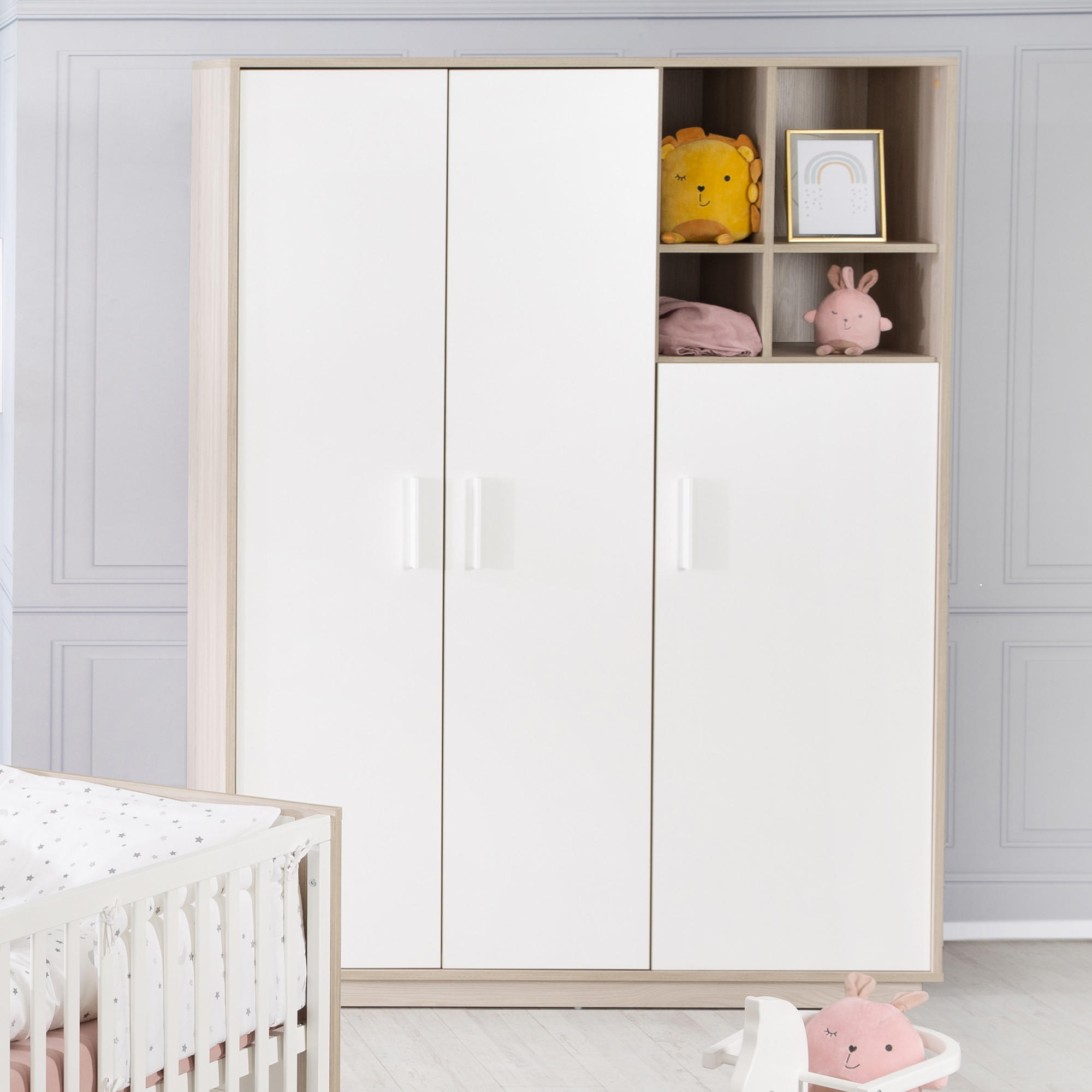 KLEIDERSCHRANK Olaf - Weiß, Holz/Holzwerkstoff (131.5/190/52.5cm) - Roba