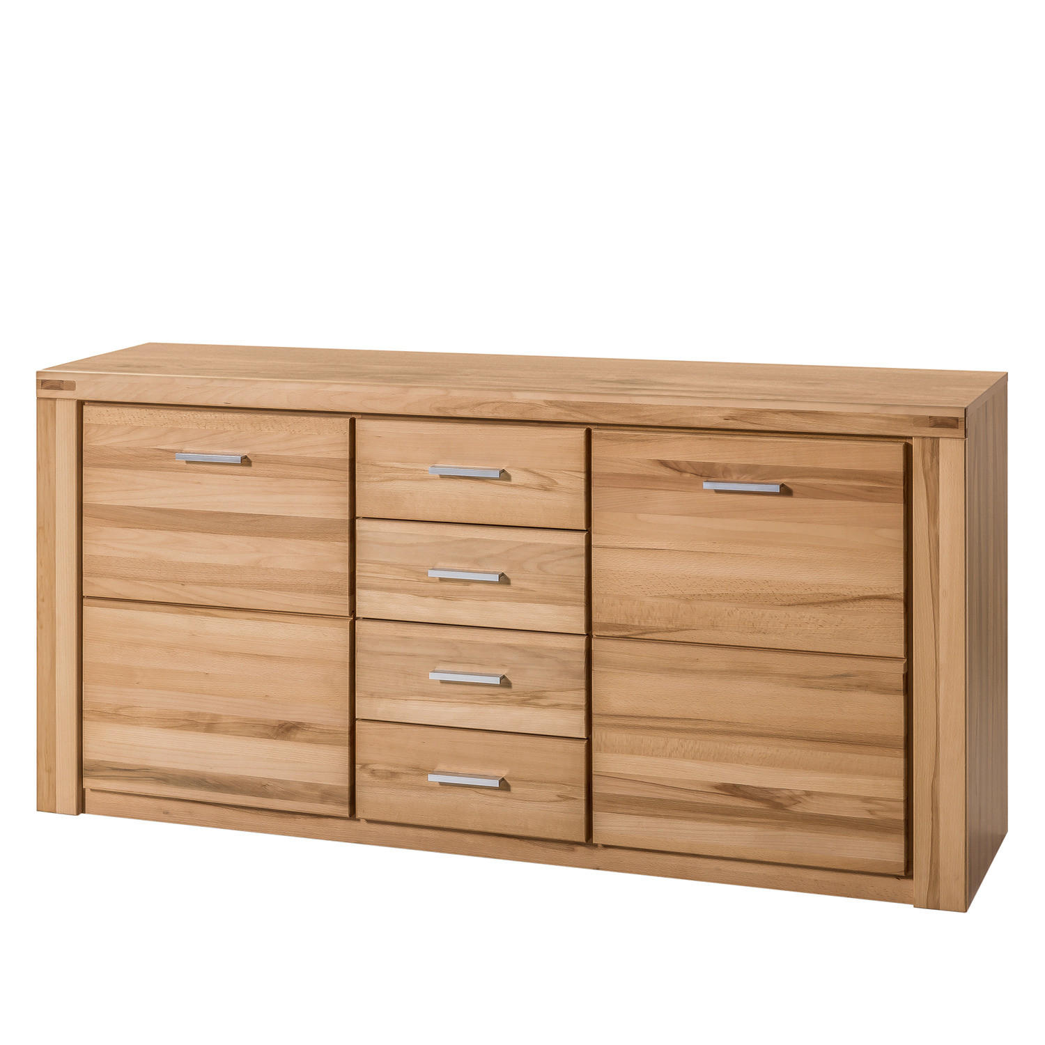 SIDEBOARD - Kernbuche teilmassiv - Kernbuche, Holz (158/80/40cm) - home24