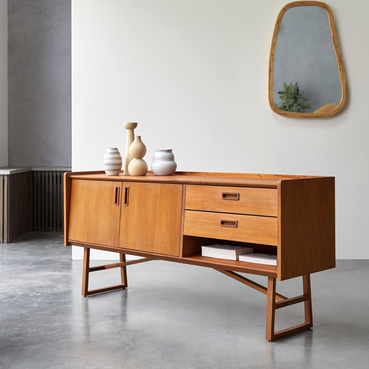 TV-SCHRANK Marcus Natur aus Teak - Naturfarben, Holz (160/74/45cm) - Tikamoon