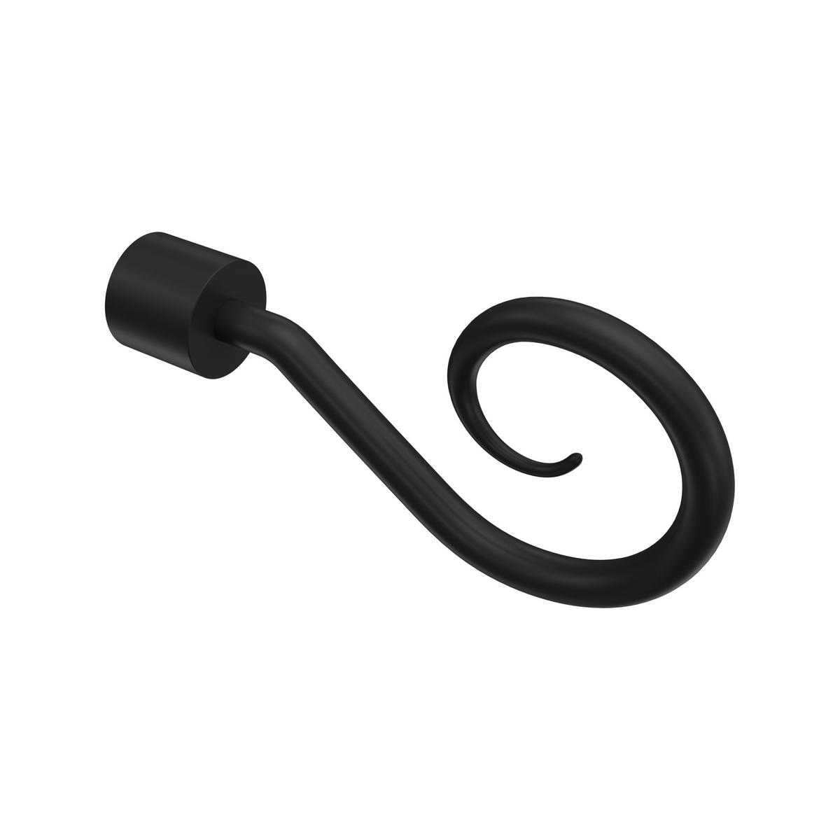 ENDSTÜCKE FÜR TELESKOP-GARDINENSTANGEN Helix 16/13 mm Ø Schwarz, Packung 2 Stück - Schwarz, Kunststoff (12.2/6.3/6.3cm) - INTERDECO