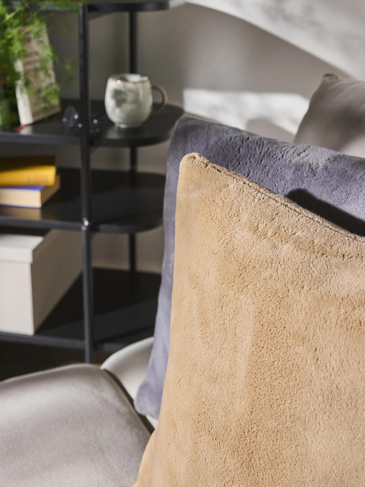 KISSEN Cosi Beige 45/45 cm - Beige, Textil (45/45/15cm) - benuta