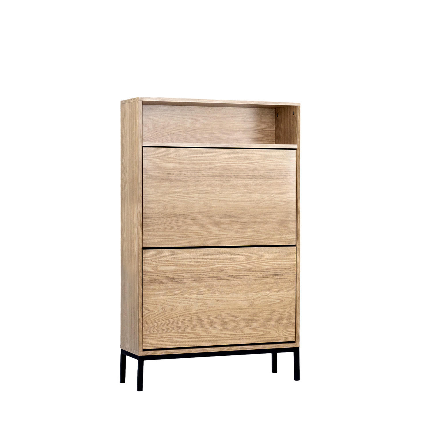 SCHUHSCHRANK SCHMALES Remi Natürlich 70 cm x 115 cm - Naturfarben, Holzwerkstoff (70/115/24cm)