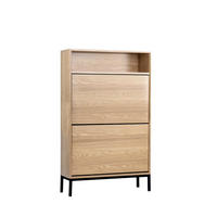 SCHUHSCHRANK SCHMALES Remi Natürlich 70 cm x 115 cm - Naturfarben, Holzwerkstoff (70/115/24cm)