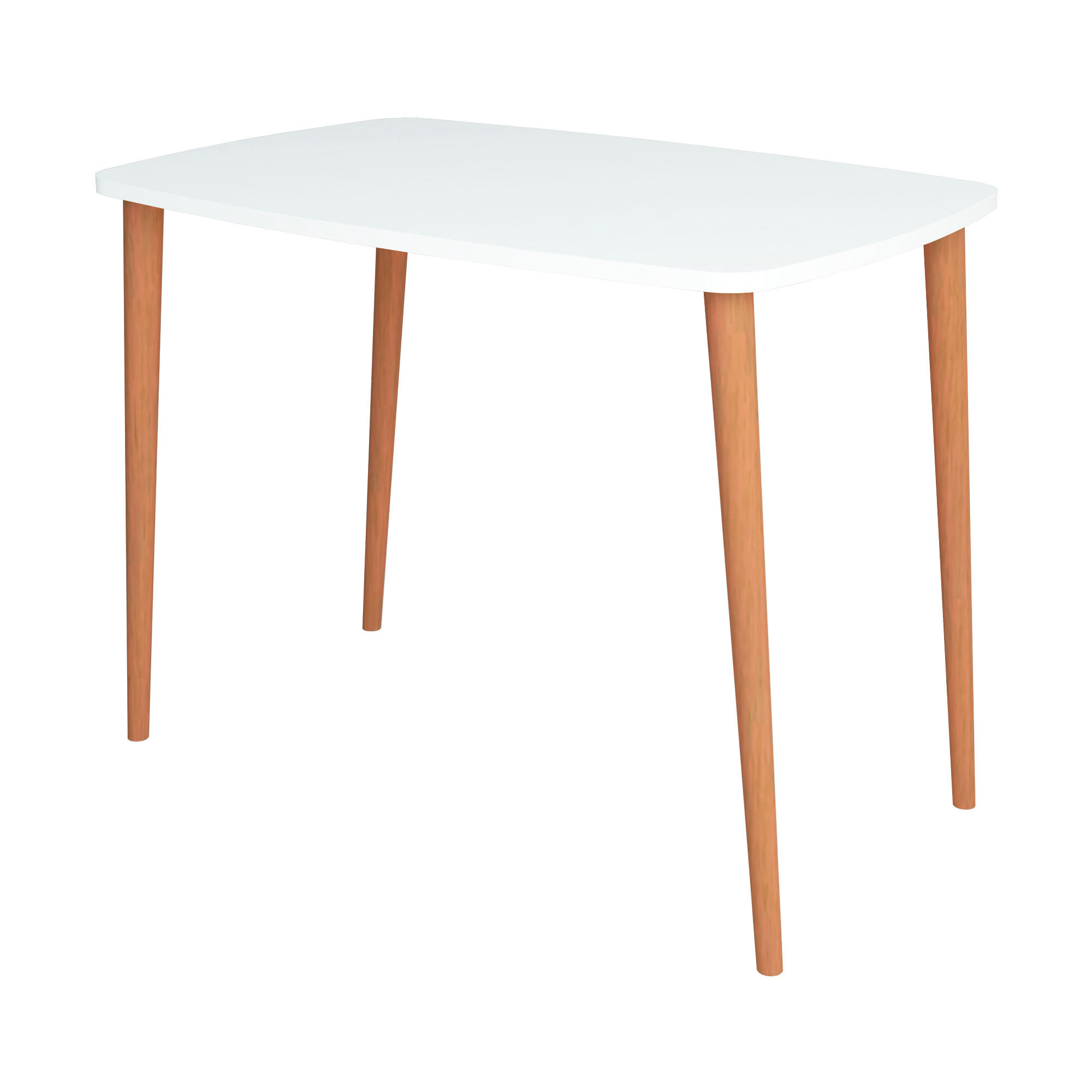 SCHREIBTISCH Kongsberg - Naturfarben/Weiß, Holz/Holzwerkstoff (60/90/70cm) - [en.casa]