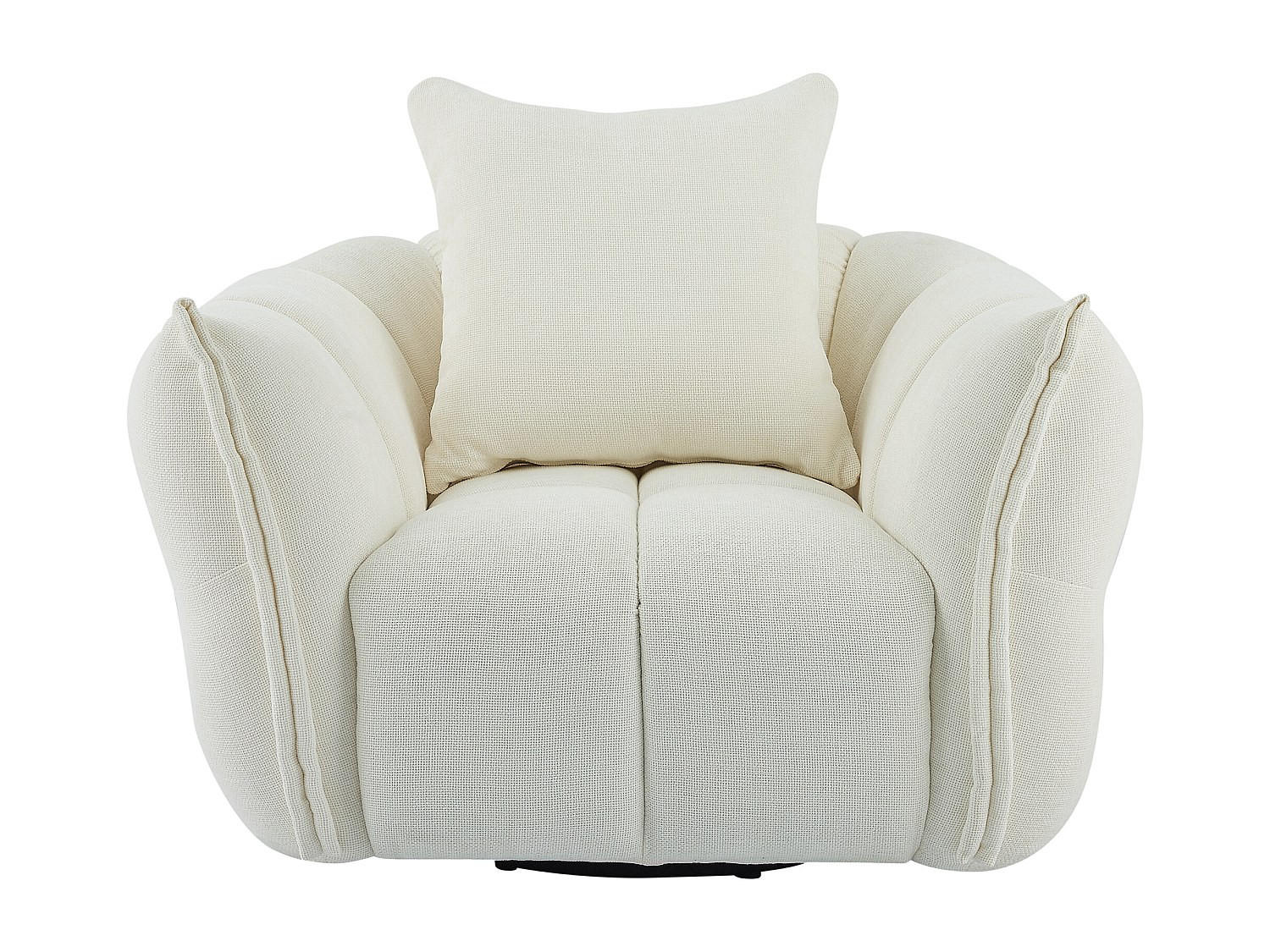 SESSEL mit gerader Rückenlehne - 1 Person - stoff - gebrochenes weiß Kimaca - Weiß, Kunststoff/Textil (110/69/96cm) - Vente-Unique